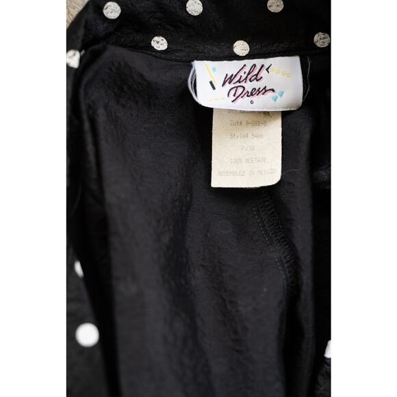 Black and White Polka Dot Pin Up Girl Dinner Swing Retro Dress Halloween - Picture 9 of 9